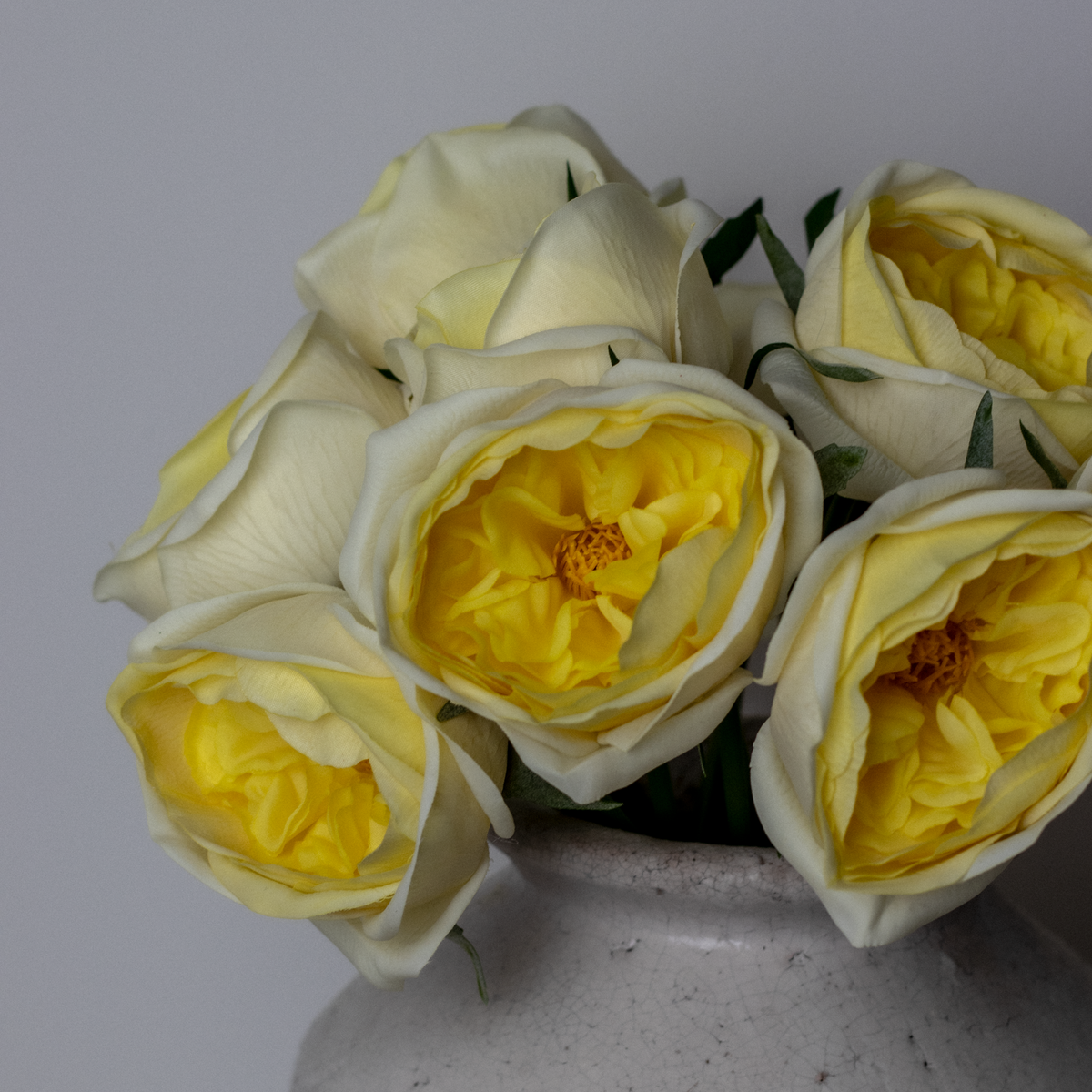 Yellow Austin Rose Bunch