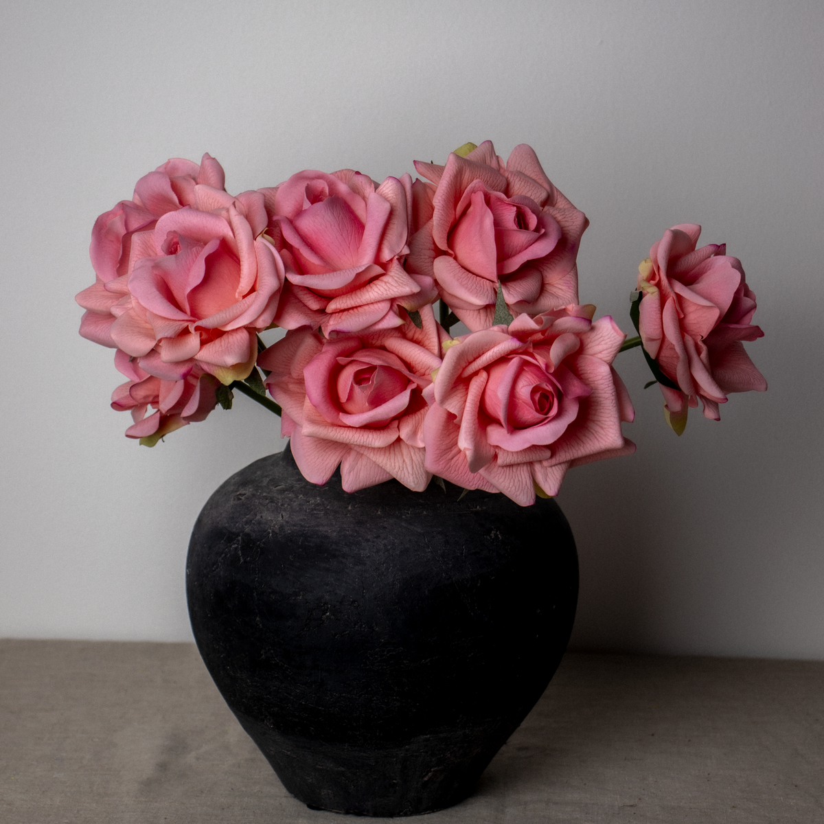 Pink Real Touch Rose Bunch